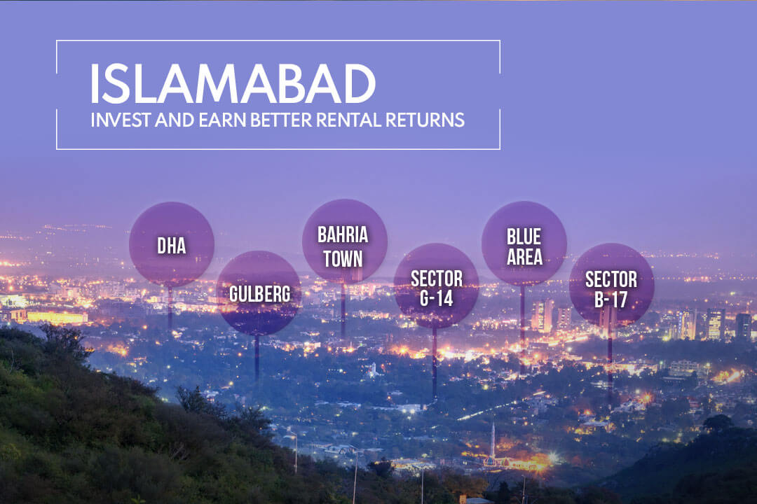 Recognized as the next financial hub of Pakistan, Islamabad are including DHA, Blue Area, Gulberg, Bahria Town, etc. 