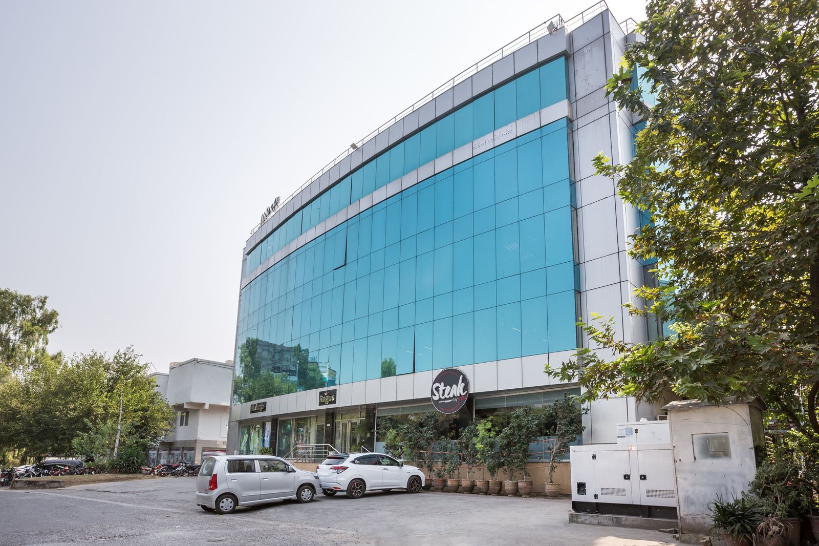 office in a corporate tower