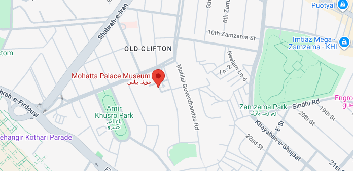 mohatta palace location map