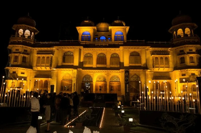 night view of mohatta palace museum building