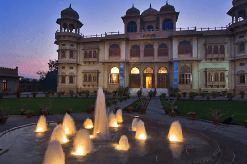 night view of mohatta palace museum building
