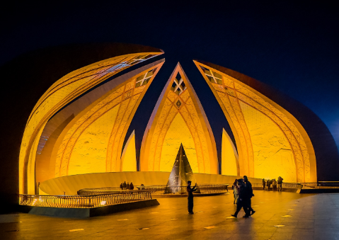 Pakistan monument view at night