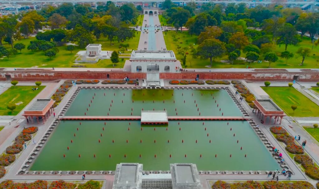 shalamar garden lahore aerial view