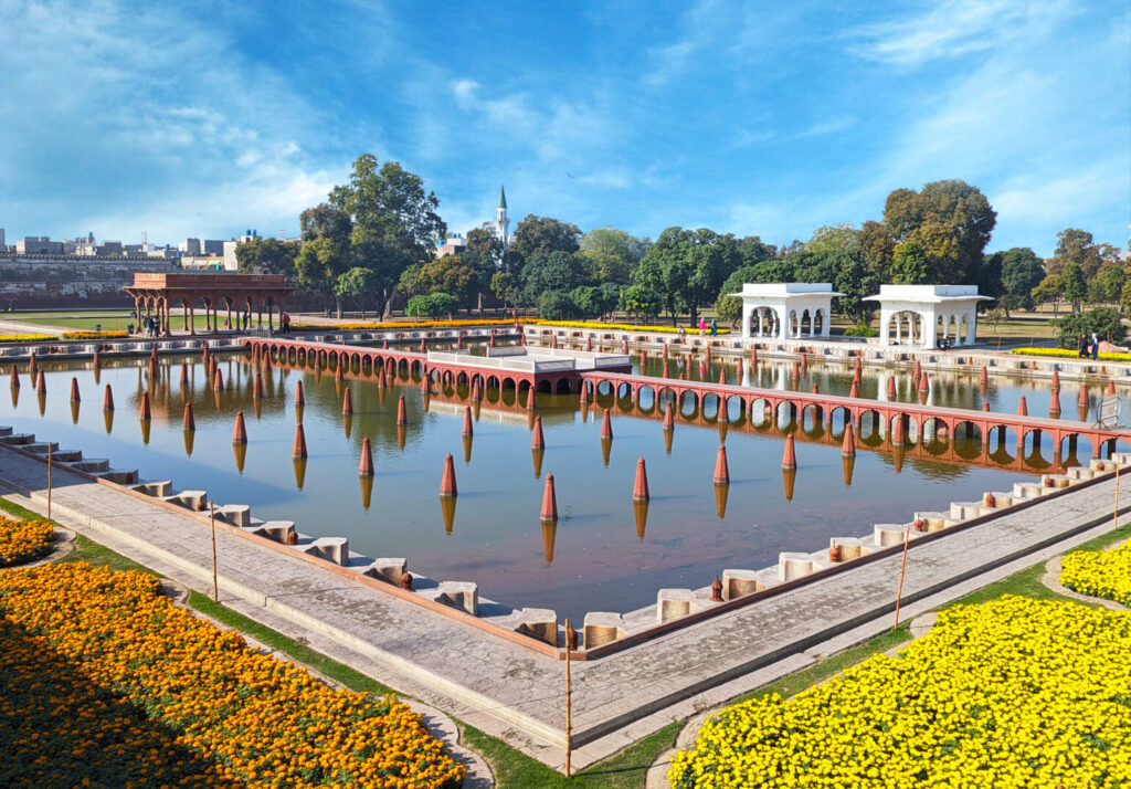 Shalamar garden poolside view