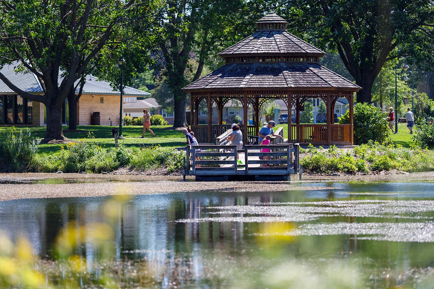 Gazebos at lake view park Islamabad