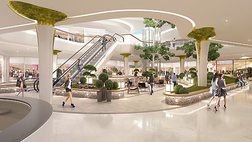 Salient Features of a Shopping Mall in blue area