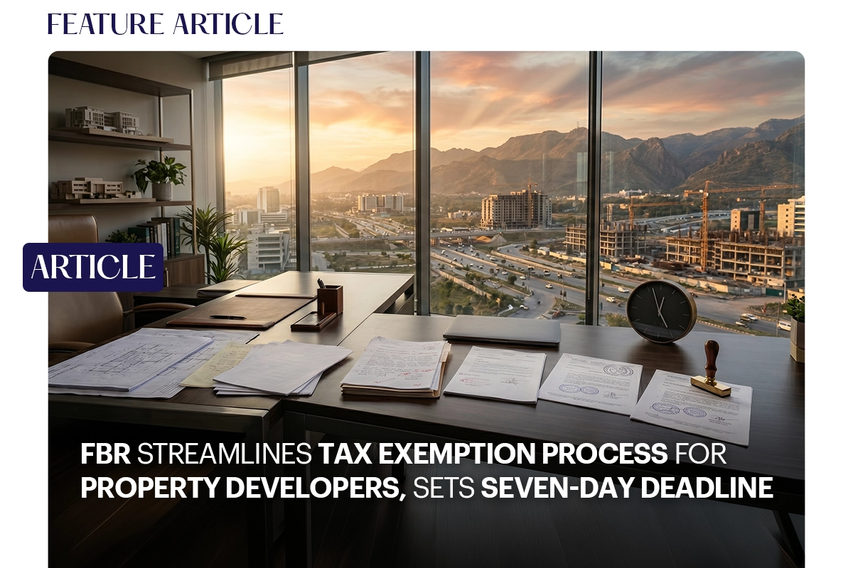 FBR Streamlines Tax Exemption Process for Property Developers, Sets Seven-Day Deadline