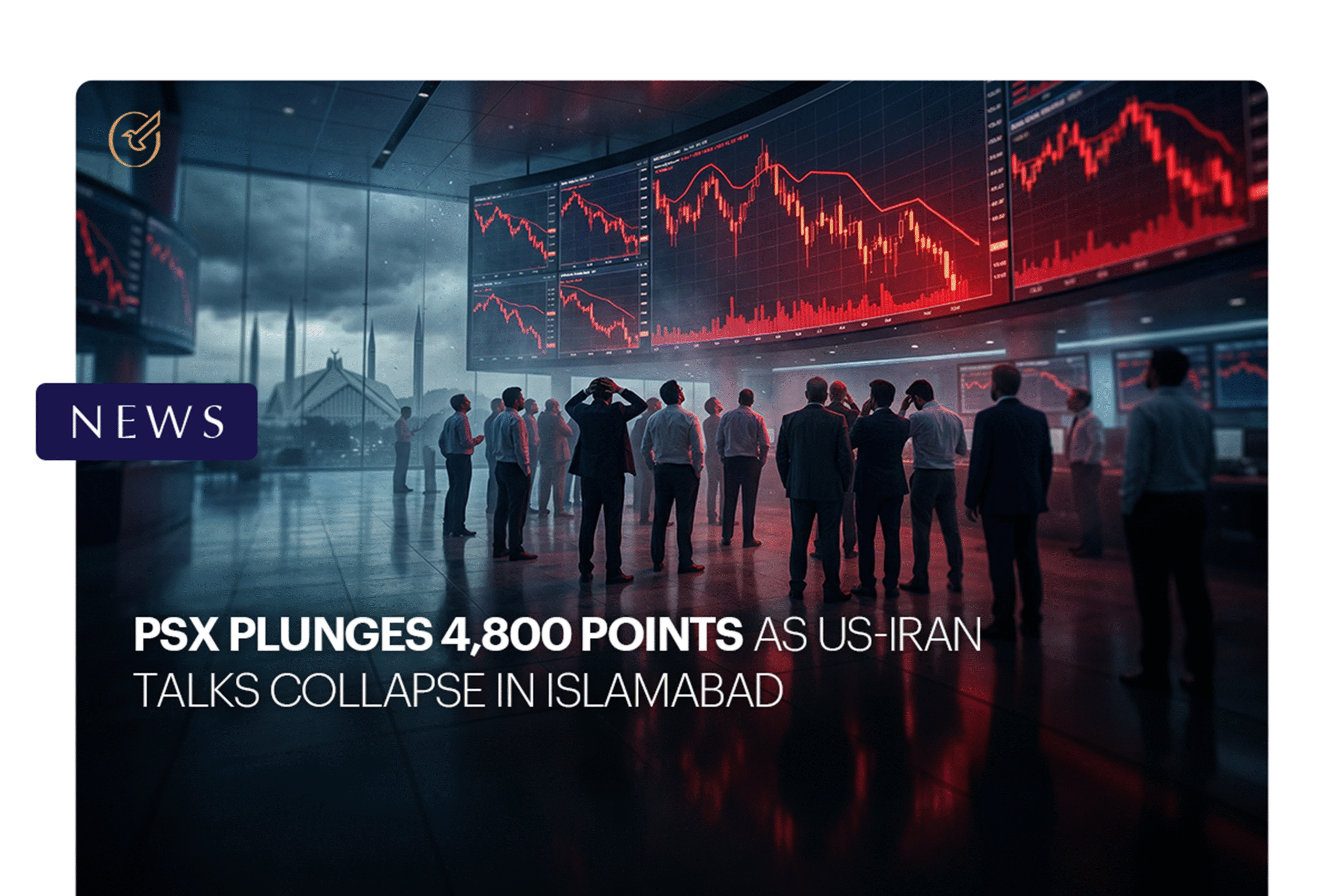 PSX Plunges 4,800 Points as US-Iran Talks Collapse in Islamabad