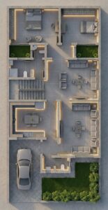 120 Square Yards Modern House Map