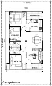 3 bedroom house map