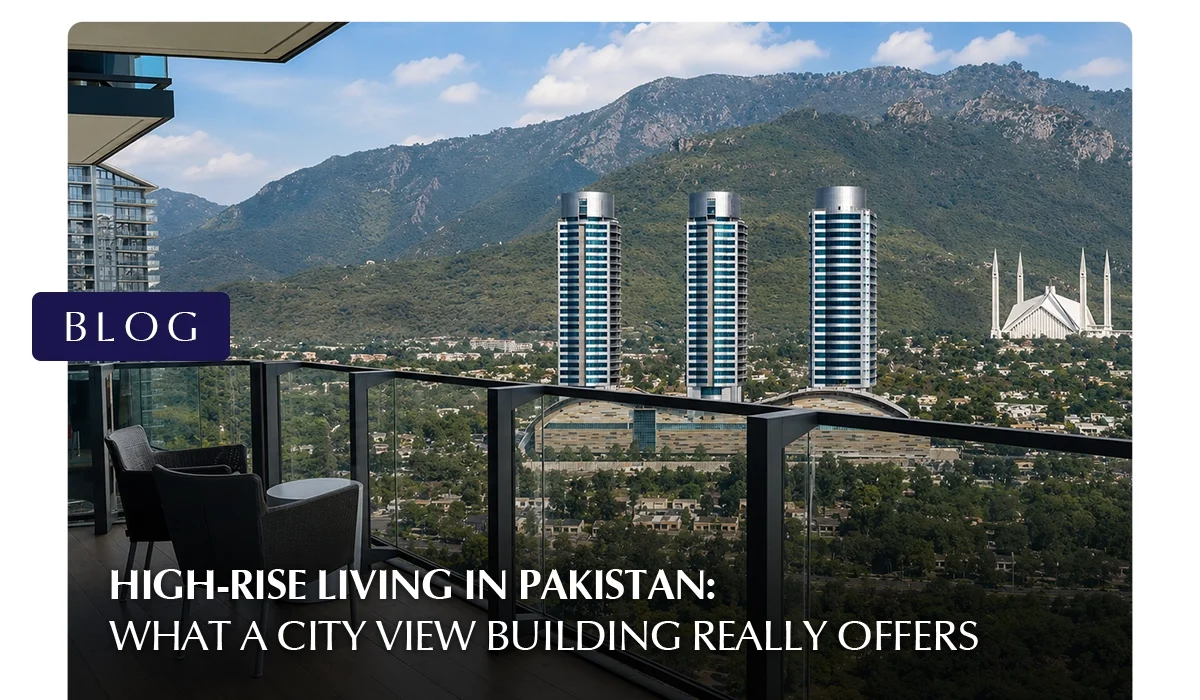 high-rise city view apartment Pakistan