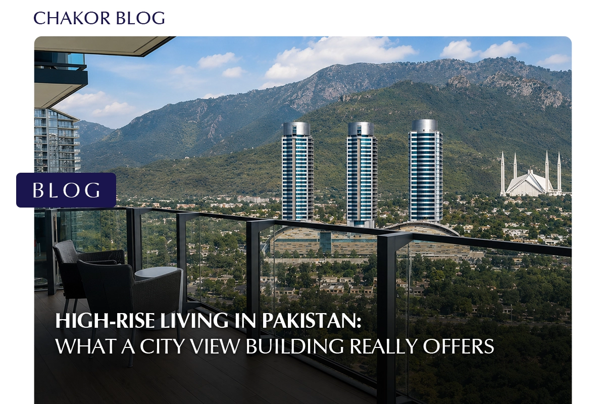 high-rise city view apartment Pakistan