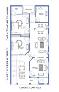 6 Marla House map