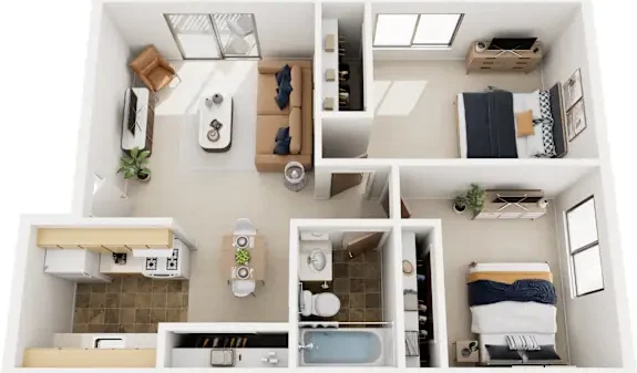 2-Bedroom Apartments