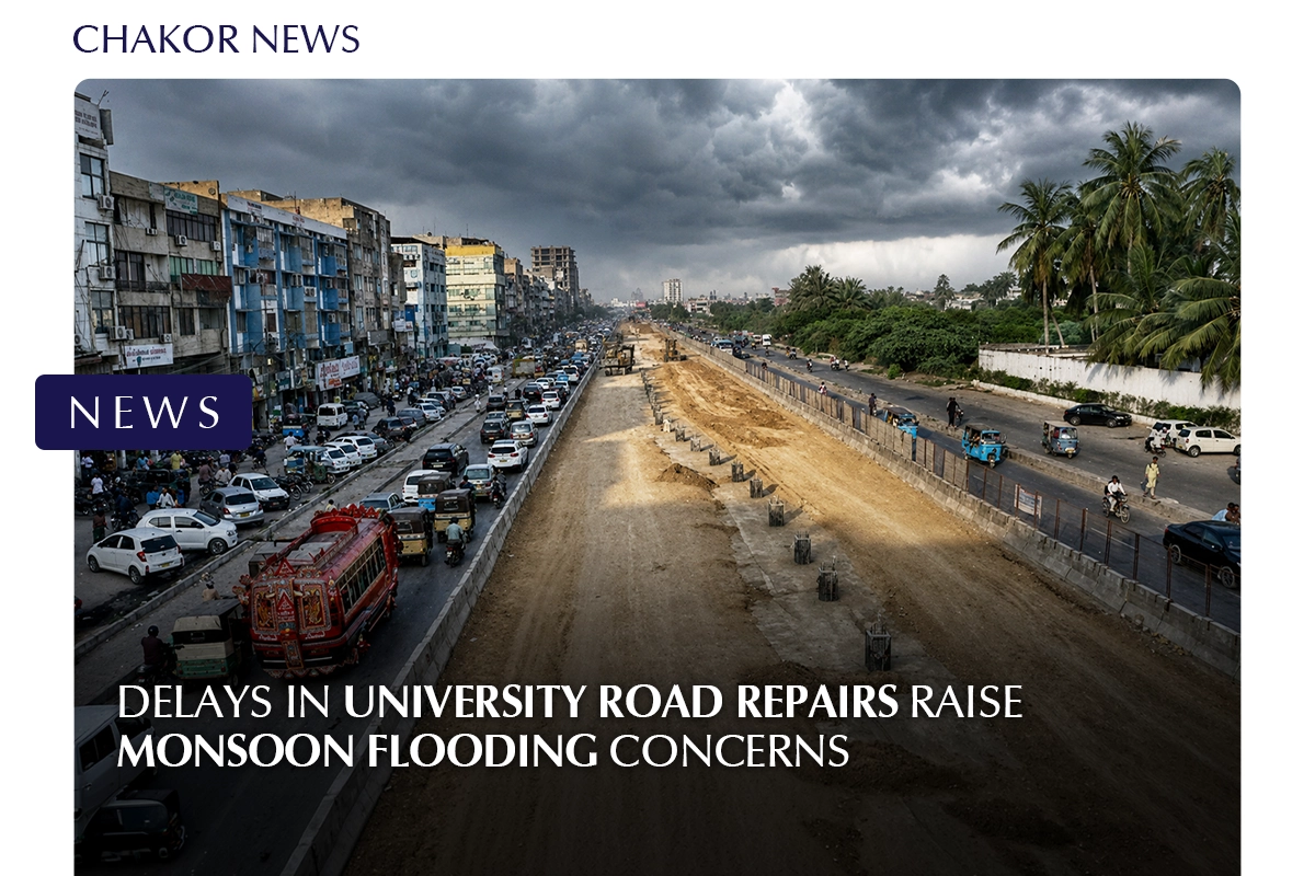 Delays in University Road Repairs Raise Monsoon Flooding Concerns