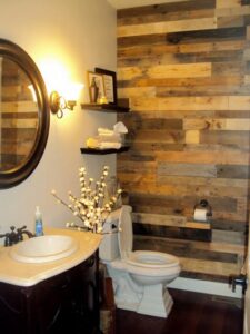 Bathroom Wood Accent Walls