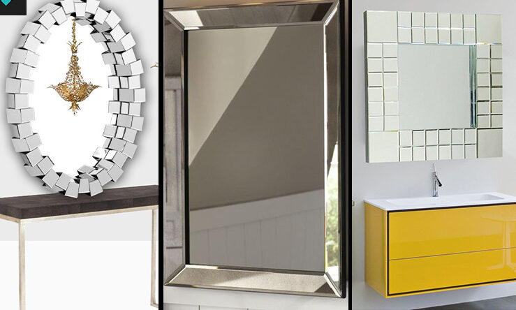 Mirror Glass Wall Design with Bevelled Edges