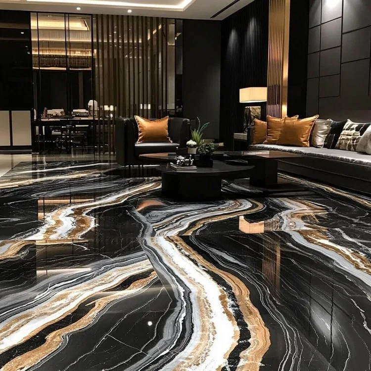 Black Marble Floor DesignÂ