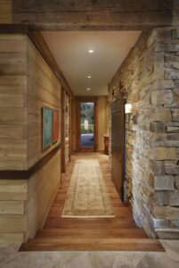 Entryway and Hallway Wood Wall Design