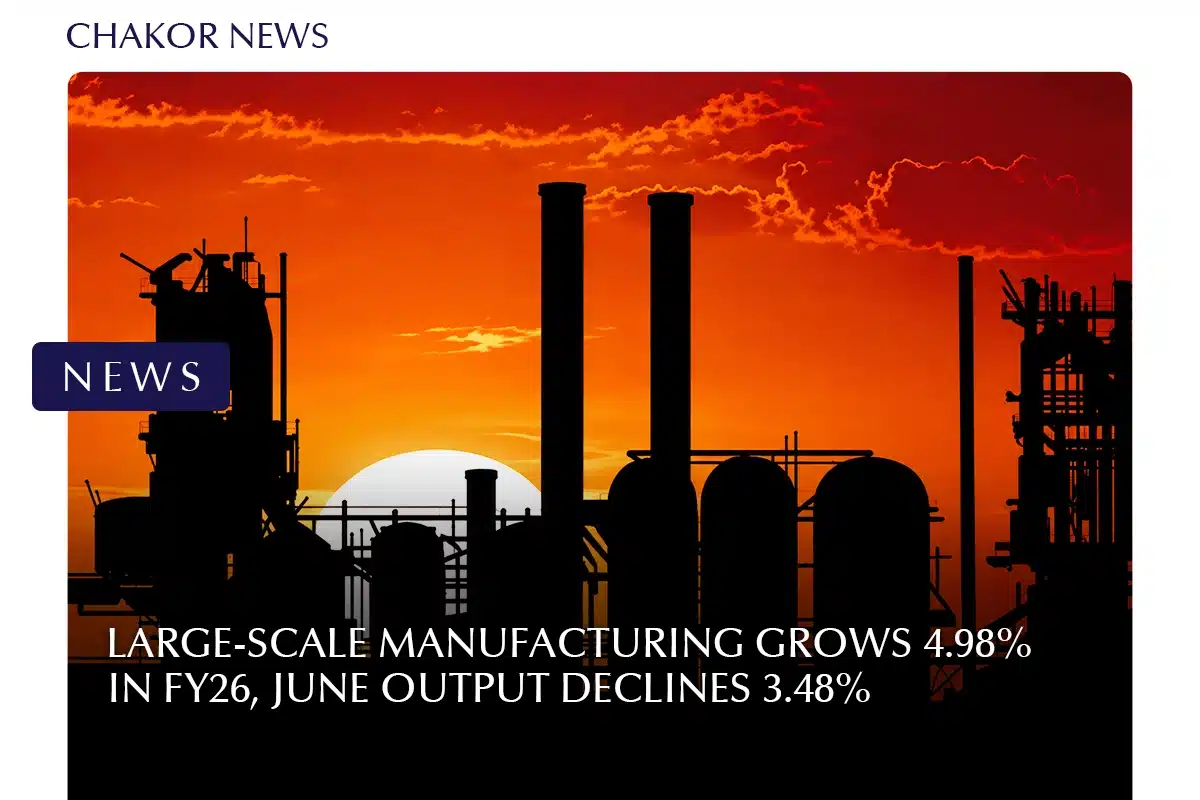 Large-Scale Manufacturing Grows 4.98% in FY26, June Output Declines 3.48%