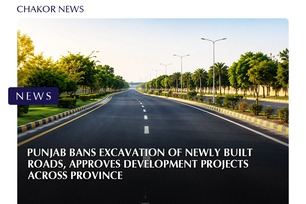 Punjab Bans Excavation of Newly Built Roads, Approves Development Projects Across Province