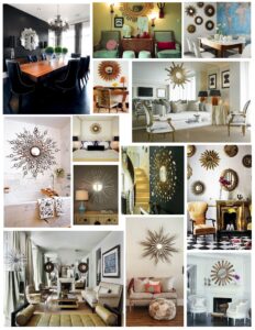 Sunburst and Geometric Mirror Accents