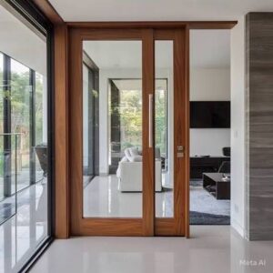 Wooden Glass Door Design