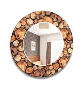 Wooden Wall Mirror Design for Warmth and Character