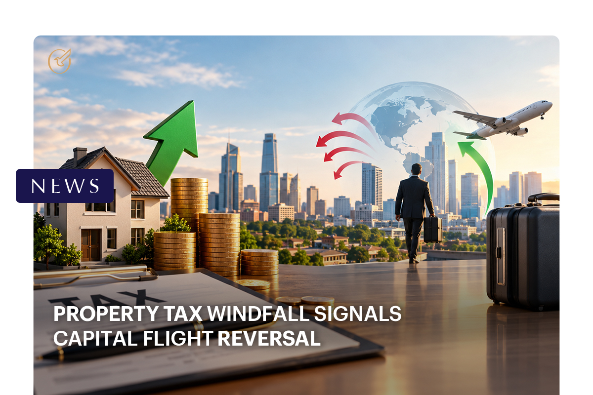 Property Tax Windfall Signals Capital Flight Reversal, But Experts Warn of Real Estate Bubble Risk