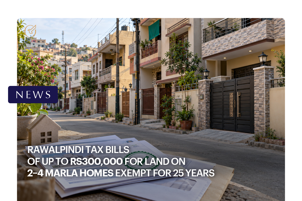 Rawalpindi Tax Bills of Up to Rs300,000 for Land on 2–4 Marla Homes Exempt for 25 Years