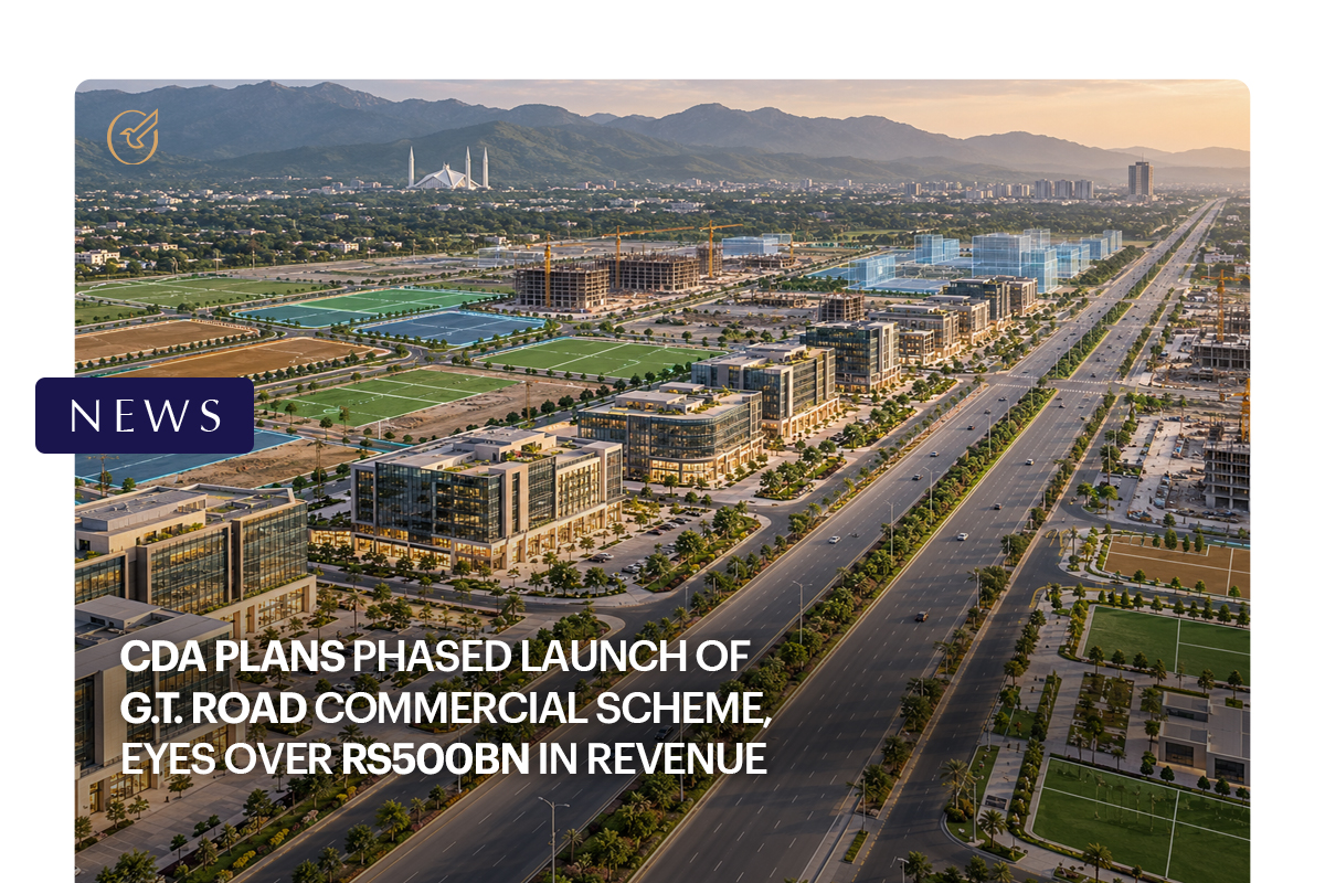 CDA Plans Phased Launch of G.T. Road Commercial Scheme, Eyes Over Rs500bn in Revenue