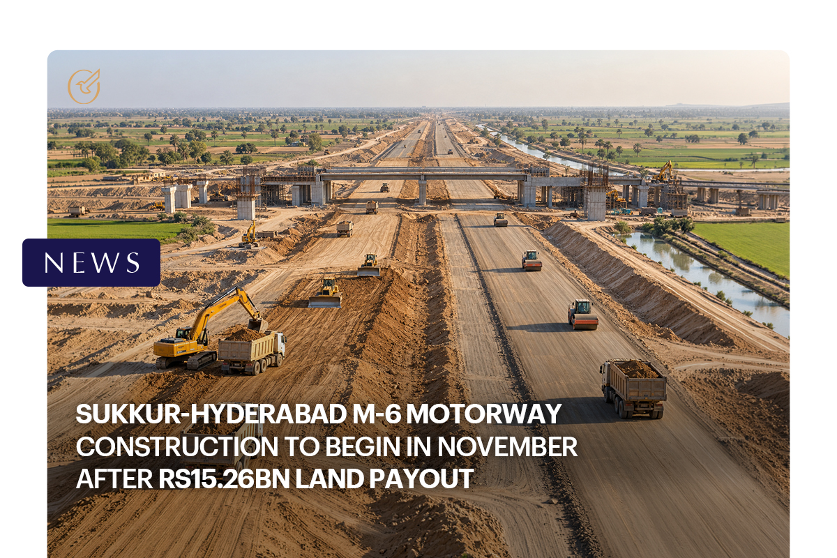 Sukkur-Hyderabad M-6 Motorway Construction to Begin in November After Rs15.26bn Land Payout